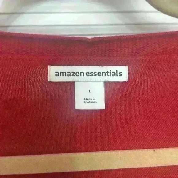 Red cardigan lightweight Amazon Essentials Size Large worn once.item# 2J - Picture 8 of 9